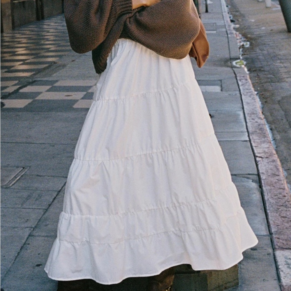 Princess Polly White Garden Party Maxi Skirt